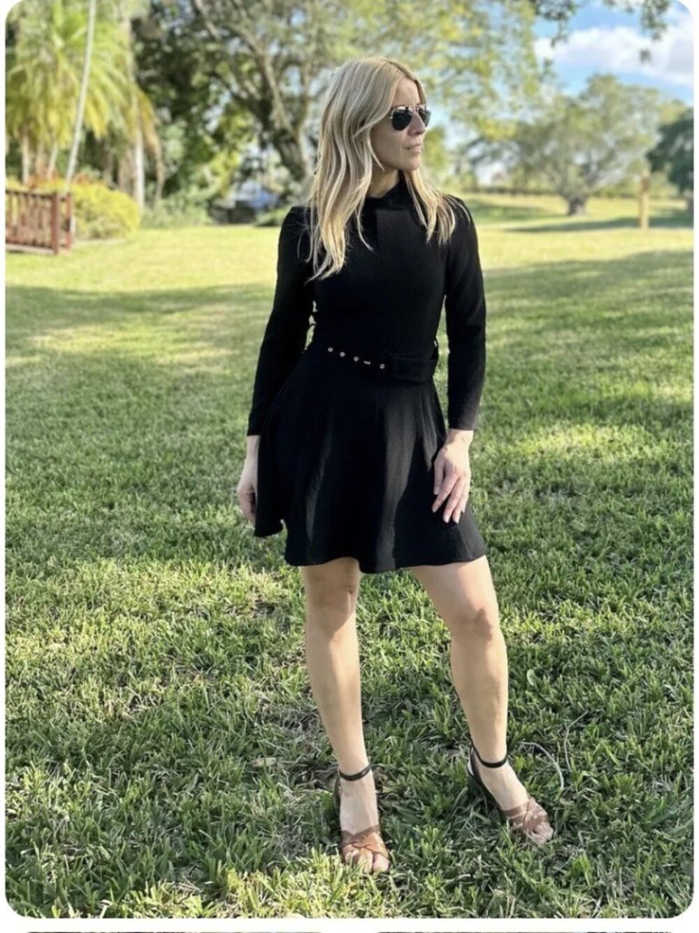 ZARA WOMEN LONG SLEEVES BELTED MINI DRESS BLACK COLOR. SIZE(VARIOUS)